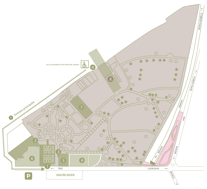 Mappa interattiva del Giardino